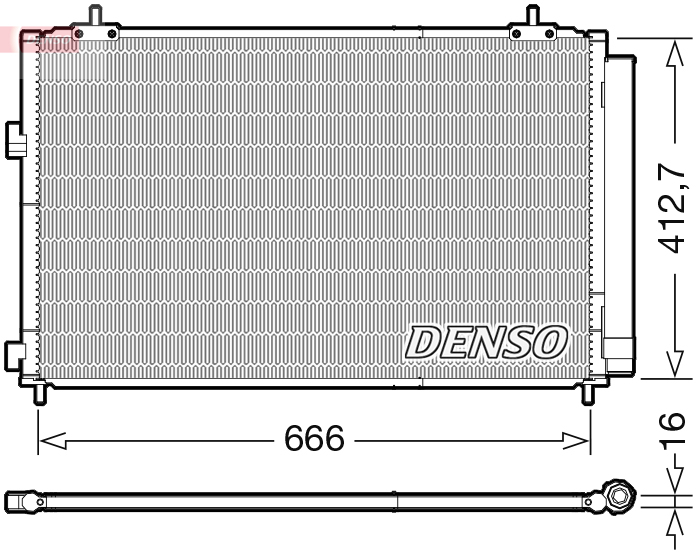 Condensator climatizare (cu uscator) potrivit TOYOTA RAV 4 IV 2.0-2.5 12.12-09.19