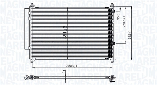 Condensator climatizare (cu uscator) potrivit TOYOTA YARIS, YARIS HATCHBACK 1.5H 03.12-06.20