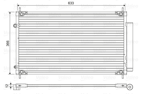 Condensator climatizare (cu uscator) potrivit TOYOTA YARIS, YARIS HATCHBACK 1.5H 03.12-06.20