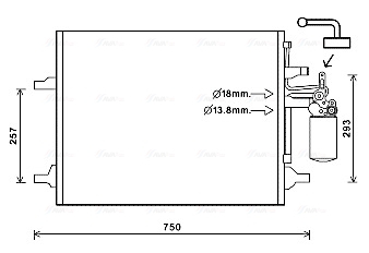 Condensator climatizare (cu uscator) potrivit VOLVO S60 II, S80 II, V60 I, V70 III, XC60 I, XC70 II 1.5-3.2 05.08-12.18 [3]