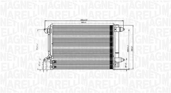 Condensator climatizare (cu uscator) potrivit VW BEETLE, JETTA IV 1.2-2.5 04.10-07.19 [2]