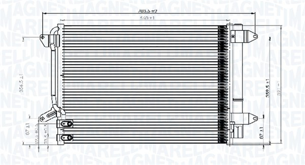 Condensator climatizare (cu uscator) potrivit VW BEETLE, JETTA IV 1.2-2.5 04.10-07.19