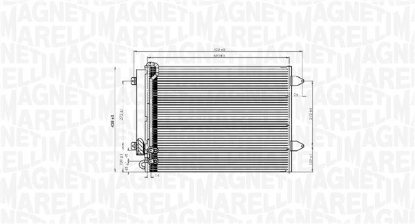 Condensator climatizare (cu uscator) potrivit VW CC B7, PASSAT ALLTRACK B7, PASSAT B6, PASSAT B7 1.6-2.0D 03.05-12.16