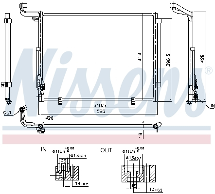 Condensator climatizare (element aditional) potrivit FORD ECOSPORT, FIESTA VII 1.0 10.13- [3]