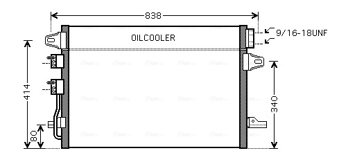 Condensator climatizare potrivit CHRYSLER VOYAGER IV; DODGE CARAVAN 2.4 3.3 3.8 02.00-12.08