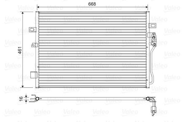 Condensator climatizare potrivit DODGE JOURNEY; FIAT FREEMONT 2.0D-3.6ALK 06.08-