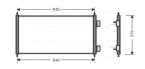 Condensator climatizare potrivit FORD TRANSIT, TRANSIT TOURNEO 2.0D-2.4D 01.00-12.14