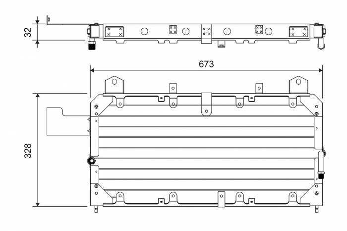 Condensator climatizare potrivit LAND ROVER DISCOVERY I, RANGE ROVER I 2.5D-4.3 11.88-10.98