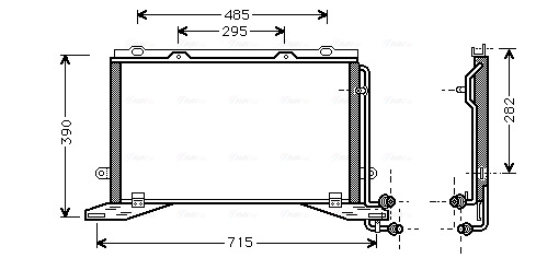 Condensator climatizare potrivit MERCEDES E T-MODEL (S210), E (VF210), E (W210) 2.5D-3.2D 06.96-03.03