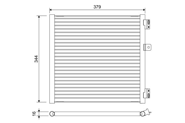 Condensator climatizare potrivit PORSCHE 911, 918 SPYDER 3.8 4.0 4.6H 08.13-
