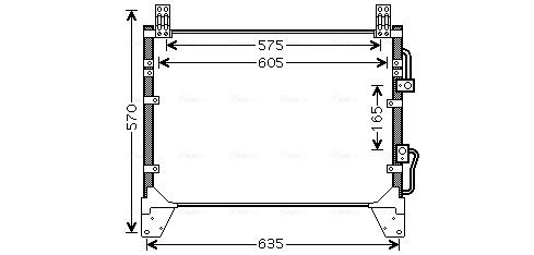 Condensator climatizare potrivit SSANGYONG REXTON   REXTON II 2.7D 08.04-