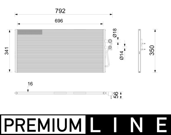 Condensator climatizare potrivit VOLVO C40, XC40 Electric 11.20- [3]