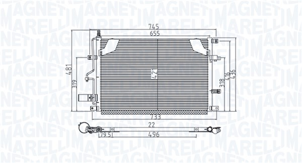 Condensator climatizare potrivit VOLVO S60 I, S80 I, V70 II, XC70 I 2.0-3.0 05.98-04.10