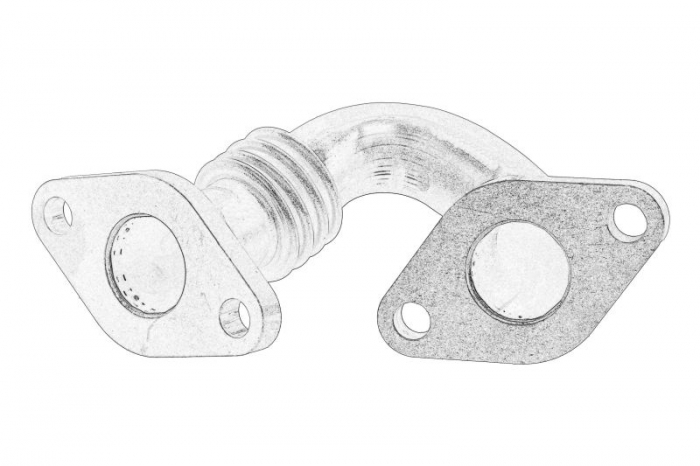 Conducta tubulara EGR potrivit AUDI A3, TT; SEAT ALTEA, ALTEA XL, LEON, TOLEDO III; SKODA OCTAVIA II, SUPERB II; VW EOS, GOLF PLUS V, GOLF V, GOLF VI, JETTA III 2.0D 05.03-07.18
