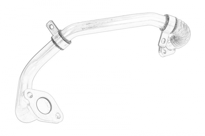 Conducta tubulara EGR potrivit MERCEDES potrivit MERCEDES SPRINTER 3,5-T (B906), SPRINTER 3,5-T (B907, B910) OM642.896-OM642.993 06.06-12.21