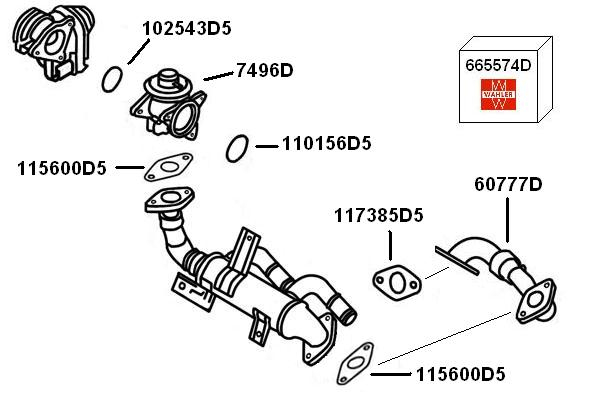 Conducta tubulara EGR potrivit SEAT CORDOBA, IBIZA III; SKODA FABIA I, FABIA II, ROOMSTER; VW POLO 1.9D 01.00-03.10 [2]