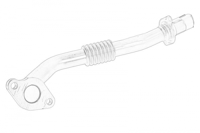 Conducta tubulara EGR potrivit VW CRAFTER, MULTIVAN T5, MULTIVAN T6, TRANSPORTER T5, TRANSPORTER T6, TRANSPORTER T6   CARAVELLE T6 2.0D 09.09- potrivit VW