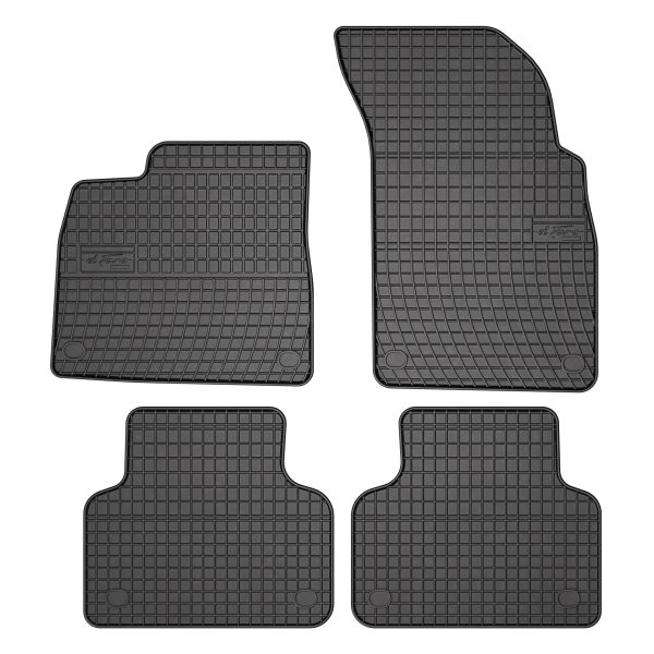 Covor podea FROGUM cauciuc, 4 buc. BASIC, fata spate, set, culoare neagra, potrivit AUDI Q7 01.15-, SUV