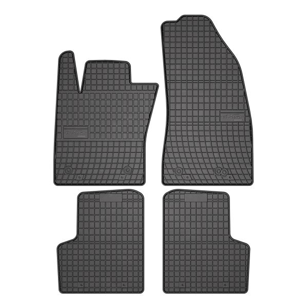 Covor podea FROGUM cauciuc, 4 buc. BASIC, fata spate, set, culoare neagra, potrivit FIAT 500X; JEEP RENEGADE 07.14-, SUV