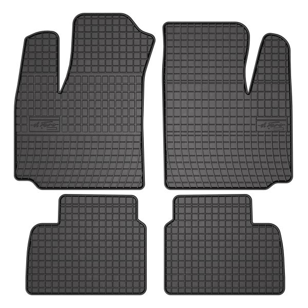 Covor podea FROGUM cauciuc, 4 buc. BASIC, fata spate, set, culoare neagra, potrivit FIAT DOBLO 03.01-, Van