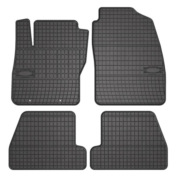 Covor podea FROGUM cauciuc, 4 buc. BASIC, fata spate, set, culoare neagra, potrivit FORD FOCUS II, FOCUS II KOMBI; FORD USA FOCUS 07.04-09.12, Liftback