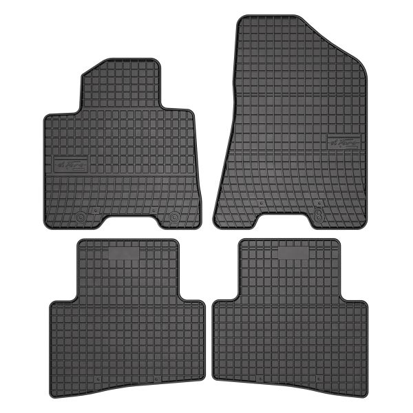 Covor podea FROGUM cauciuc, 4 buc. BASIC, fata spate, set, culoare neagra, potrivit HYUNDAI TUCSON; KIA SPORTAGE II, SPORTAGE III, SPORTAGE IV 09.04-09.22, SUV