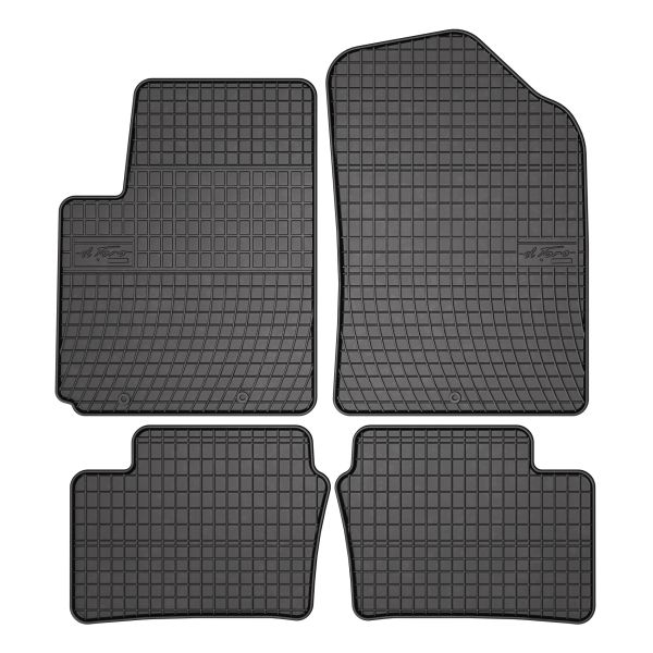 Covor podea FROGUM cauciuc, 4 buc. BASIC, fata spate, set, culoare neagra, potrivit KIA PICANTO II 05.11-03.17, Liftback