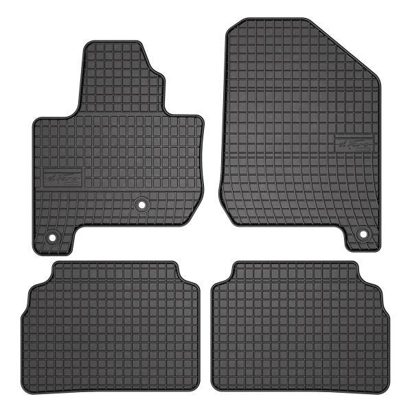 Covor podea FROGUM cauciuc, 4 buc. BASIC, fata spate, set, culoare neagra, potrivit KIA SOUL II 02.14-12.18, Liftback