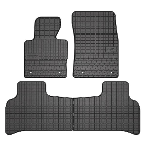 Covor podea FROGUM cauciuc, 4 buc. BASIC, fata spate, set, culoare neagra, potrivit LAND ROVER RANGE ROVER III 03.02-08.12, SUV