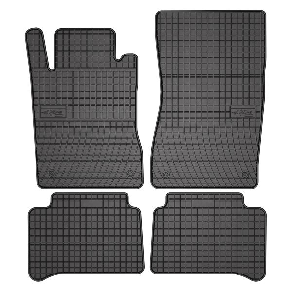 Covor podea FROGUM cauciuc, 4 buc. BASIC, fata spate, set, culoare neagra, potrivit MERCEDES CLS (C219), E T-MODEL (S211), E (VF211), E (W211) 03.02-12.10, Coupe Saloon