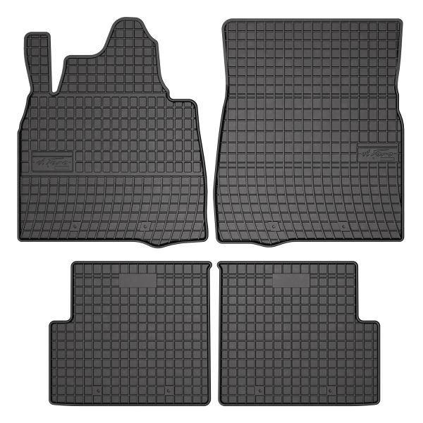 Covor podea FROGUM cauciuc, 4 buc. BASIC, fata spate, set, culoare neagra, potrivit MERCEDES G (W463) 07.11-04.18