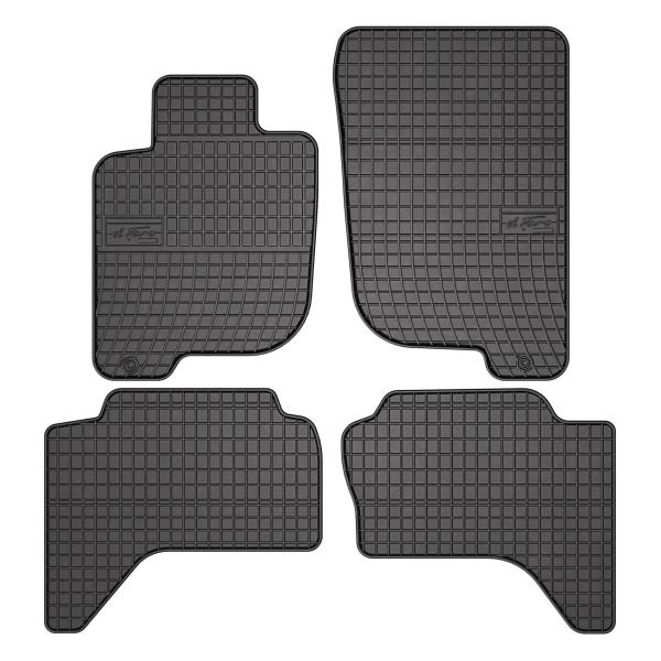 Covor podea FROGUM cauciuc, 4 buc. BASIC, fata spate, set, culoare neagra, potrivit MITSUBISHI L200 06.96-12.07, Pick-up