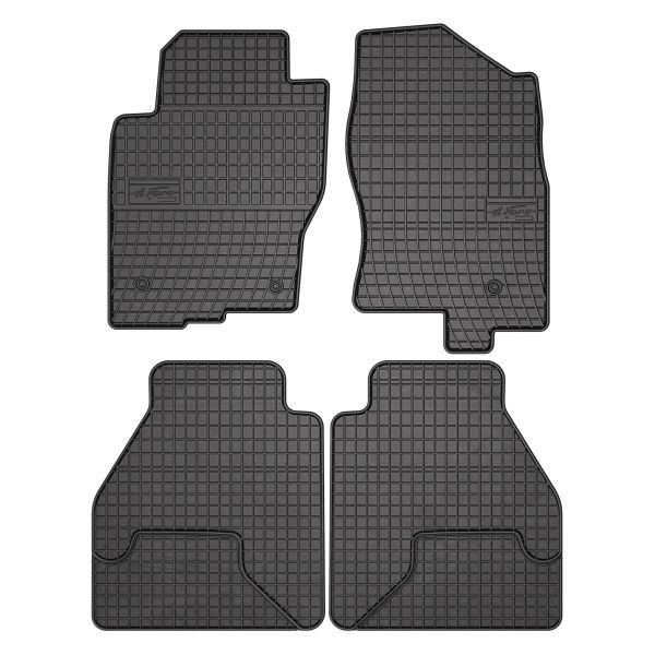 Covor podea FROGUM cauciuc, 4 buc. BASIC, fata spate, set, culoare neagra, potrivit NISSAN NAVARA NP300, PATHFINDER III 10.06-, SUV