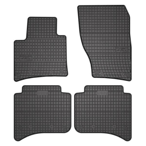 Covor podea FROGUM cauciuc, 4 buc. BASIC, fata spate, set, culoare neagra, potrivit PORSCHE CAYENNE; VW TOUAREG 01.10-, SUV