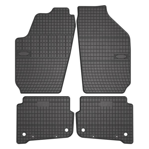 Covor podea FROGUM cauciuc, 4 buc. BASIC, fata spate, set, culoare neagra, potrivit SEAT CORDOBA, IBIZA III; SKODA FABIA I, FABIA I PRAKTIK; VW FOX, POLO, POLO IV 08.99-04.12, Liftback Saloon