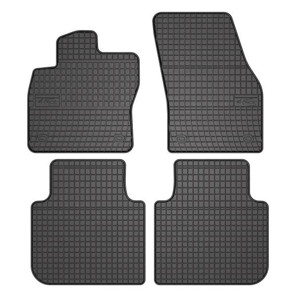 Covor podea FROGUM cauciuc, 4 buc. BASIC, fata spate, set, culoare neagra, potrivit SEAT TARRACO; SKODA KODIAQ I 09.16-, SUV