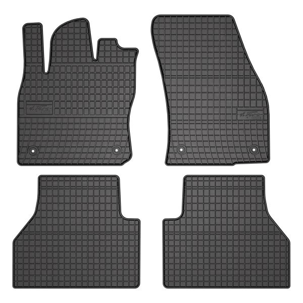 Covor podea FROGUM cauciuc, 4 buc. BASIC, fata spate, set, culoare neagra, potrivit VW CADDY ALLTRACK, CADDY ALLTRACK MINIVAN, CADDY IV, CADDY IV MINIVAN 05.15-, Minivan, version: Standard