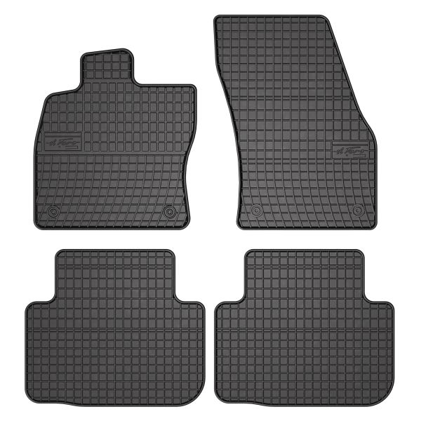 Covor podea FROGUM cauciuc, 4 buc. BASIC, fata spate, set, culoare neagra, potrivit VW GOLF SPORTSVAN VII 02.14-08.20, Liftback