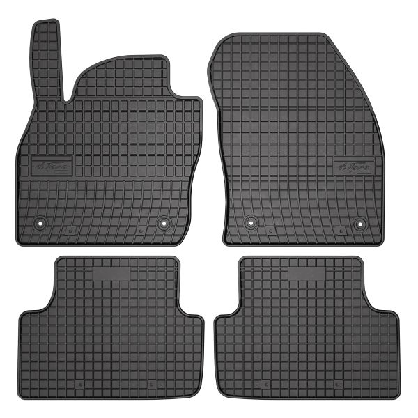 Covor podea FROGUM cauciuc, 4 buc. BASIC, fata spate, set, culoare neagra, potrivit VW T-CROSS 12.18-