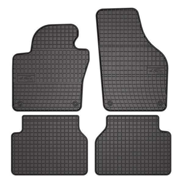 Covor podea FROGUM cauciuc, 4 buc. BASIC, fata spate, set, culoare neagra, potrivit VW TIGUAN 09.07-07.18, SUV