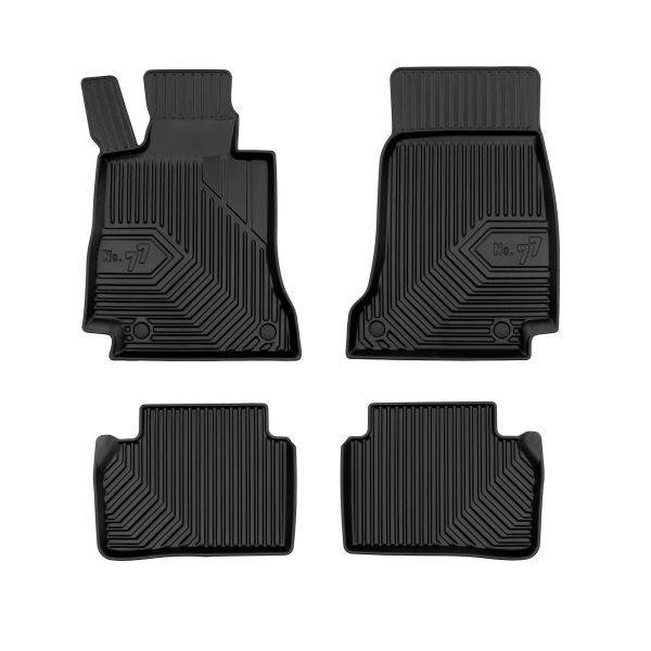 Covor podea FROGUM TPE, 4 buc. No. 77, fata spate, set, culoare neagra, potrivit MERCEDES E ALL-TERRAIN (S213), E T-MODEL (S213), E (W213) 01.16-10.23