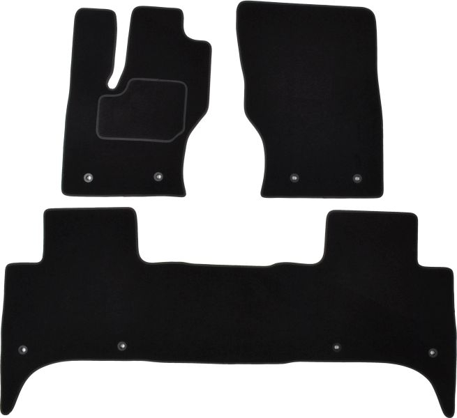 Covor podea MAMMOOTH Velours, 3 buc., fata spate, set, culoare neagra, potrivit LAND ROVER RANGE ROVER III 03.02-08.12, Off-road SUV