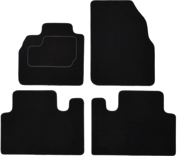 Covorase auto (set, velur, 3 bucati, culoare negru, 5 locuri) RENAULT GRAND SCENIC II intre 2004-2009