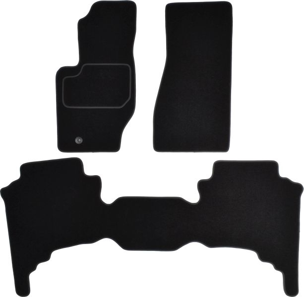 Covorase auto (set, velur, 3 bucati, culoare negru, 5 usi) JEEP COMMANDER intre 2005-2010