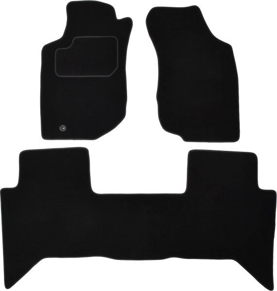 Covorase auto (set, velur, 3 bucati, culoare negru) TOYOTA HILUX VII intre 2004-2015