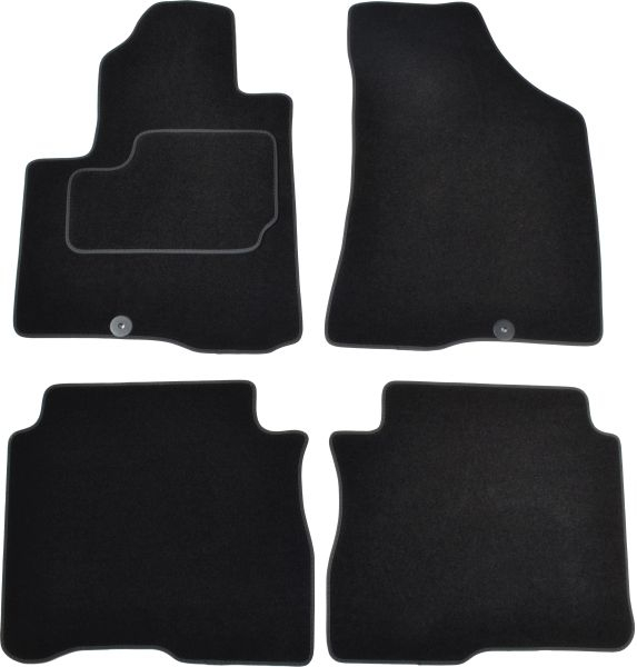 Covorase auto (set, velur, 4 bucati, culoare negru, 5 locuri) HYUNDAI SANTA FE I, SANTA FE II intre 2004-2012