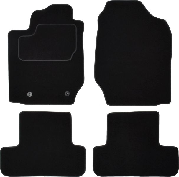 Covorase auto (set, velur, 4 bucati, culoare negru, 5 locuri) TOYOTA COROLLA VERSO intre 2001-2004