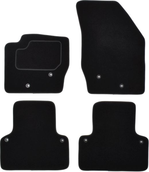 Covorase auto (set, velur, 4 bucati, culoare negru, 5 locuri) VOLVO XC90 I intre 2002-2014