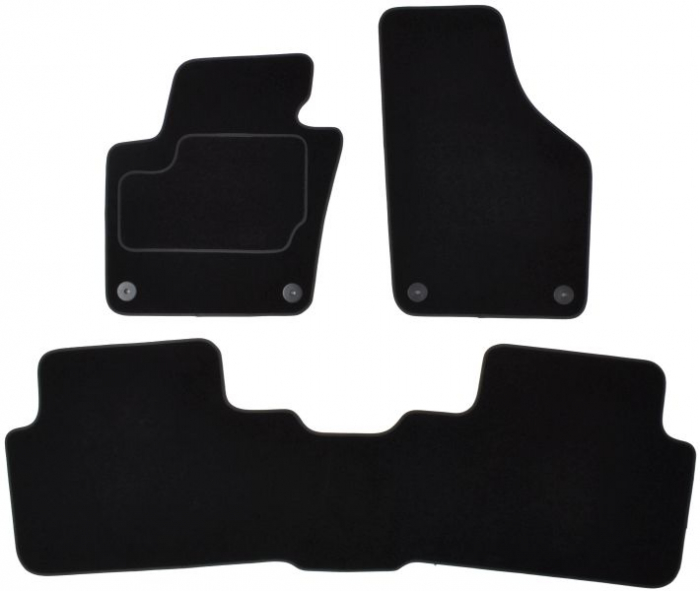 Covorase auto (set, velur, 4 bucati, culoare negru, 5 locuri) VW SHARAN dupa 2010