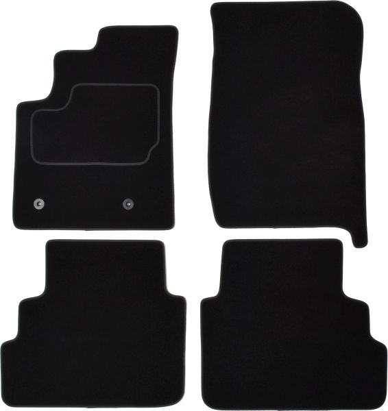 Covorase auto (set, velur, 4 bucati, culoare negru, 7 locuri) TOYOTA AVENSIS VERSO dupa 2001-2009